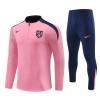 Atlético Madrid Trainings Sweatshirt Quarter-zip 2024-25 Roze - Kids